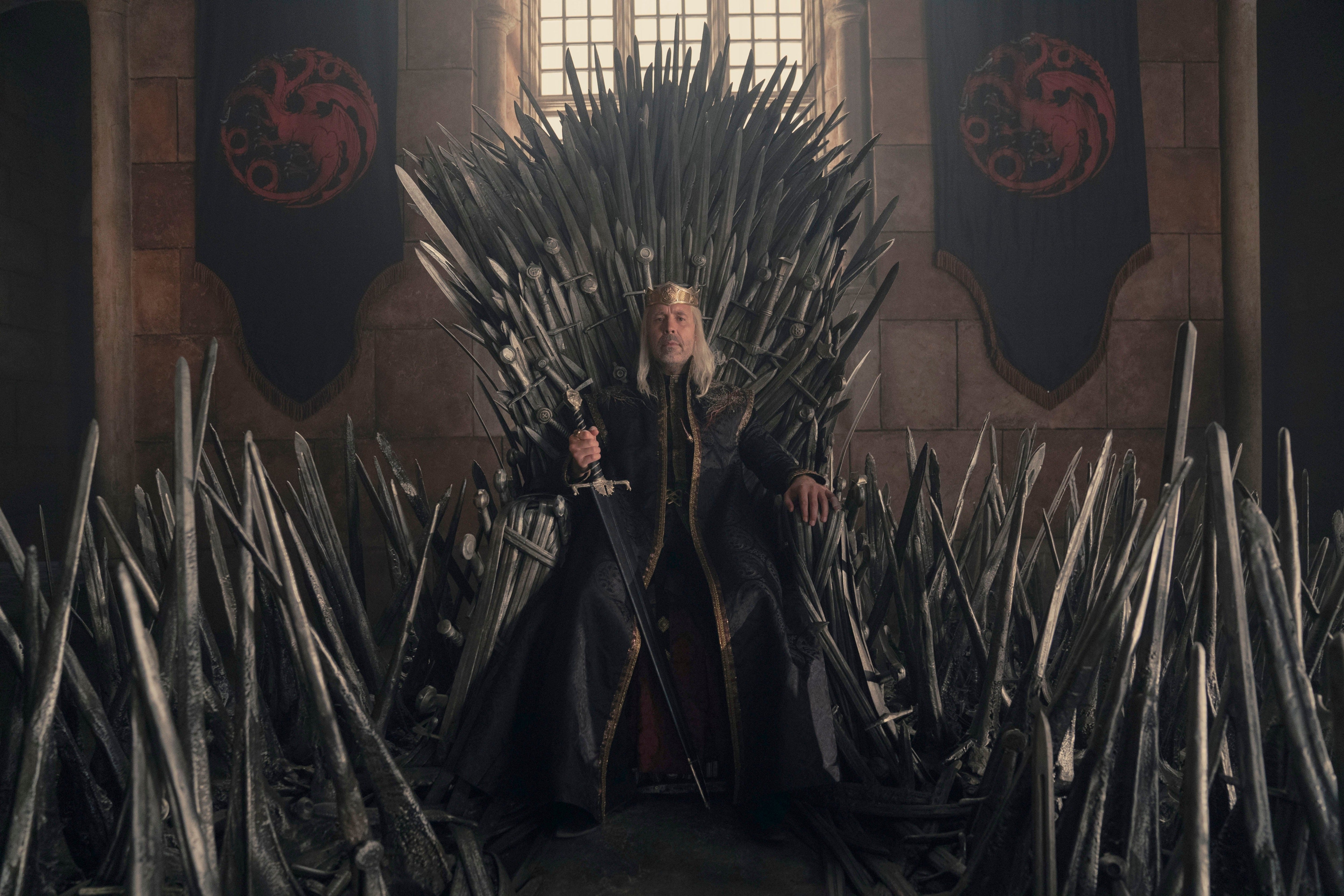 The film will also take audiences back to the creation of the iconic Iron Throne, forged by Aegon from the swords of his defeated enemies (HBO)