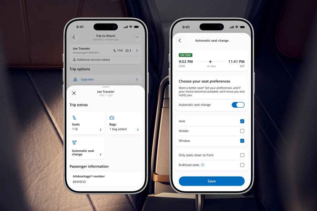 American Airlines' new feature makes it easier for customers to find their ideal seat (American Airlines)