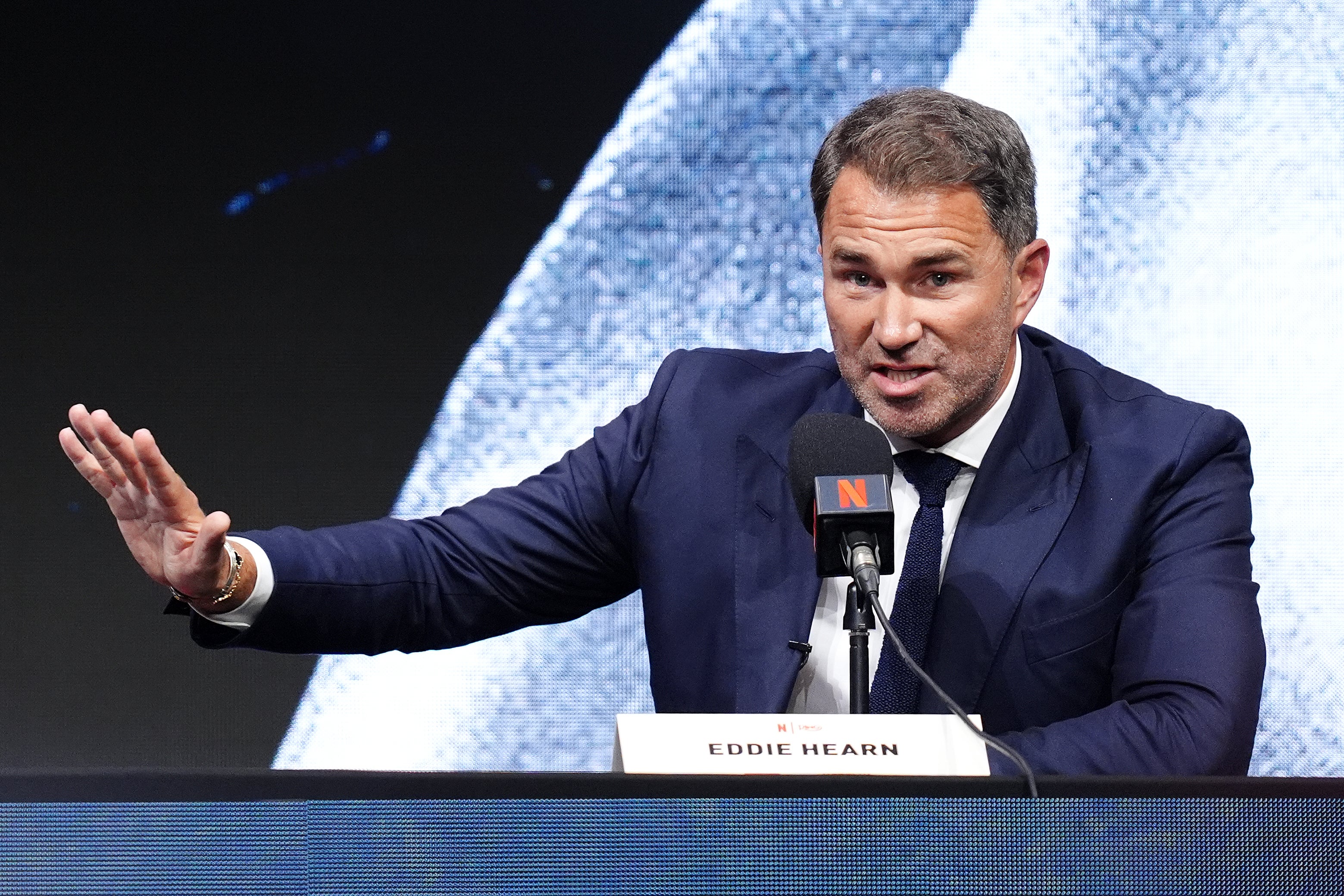 Eddie Hearn says he has won the first 'short-term' battle over Dana White's involvement (PA)