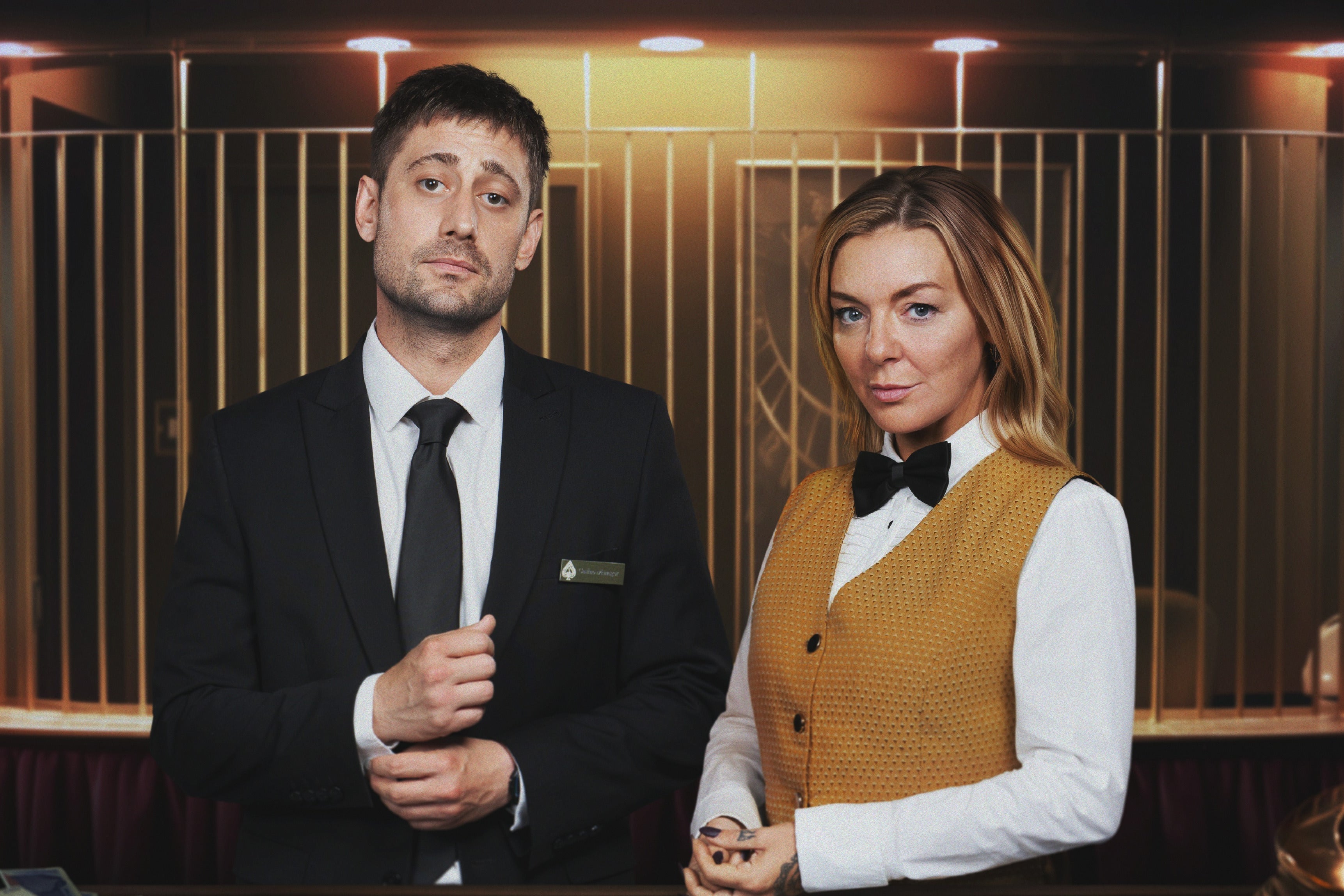 Michael Socha and Sheridan Smith in 'The Cage' (BBC/Element Pictures)