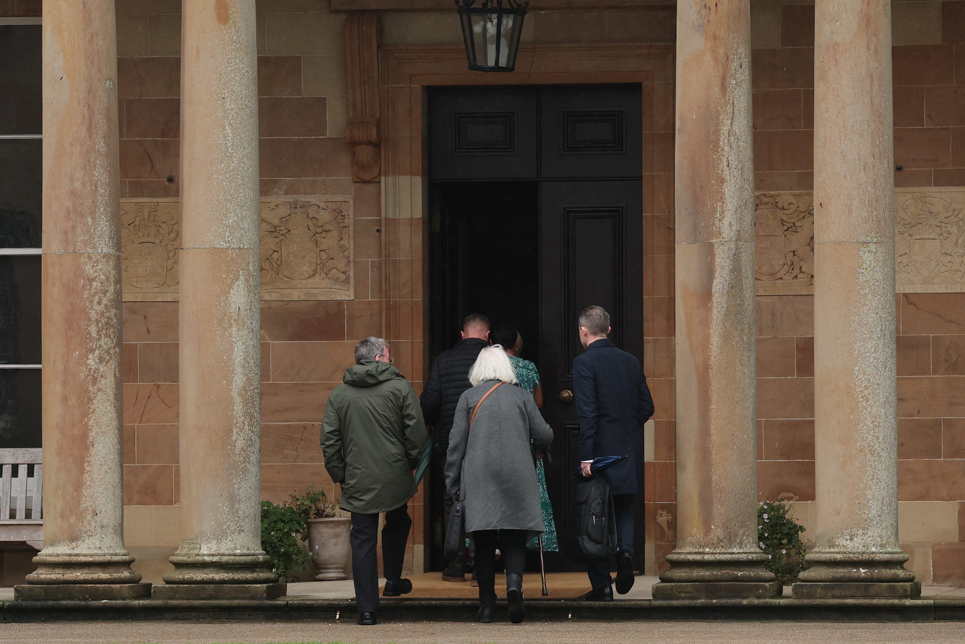 Members of the Garvaghy Road Residents’ Coalition, arriving at Hillsborough Castle for a meeting with the Northern Ireland Secretary Sir Chris Bryant on Tuesday (PA) (PA Wire)