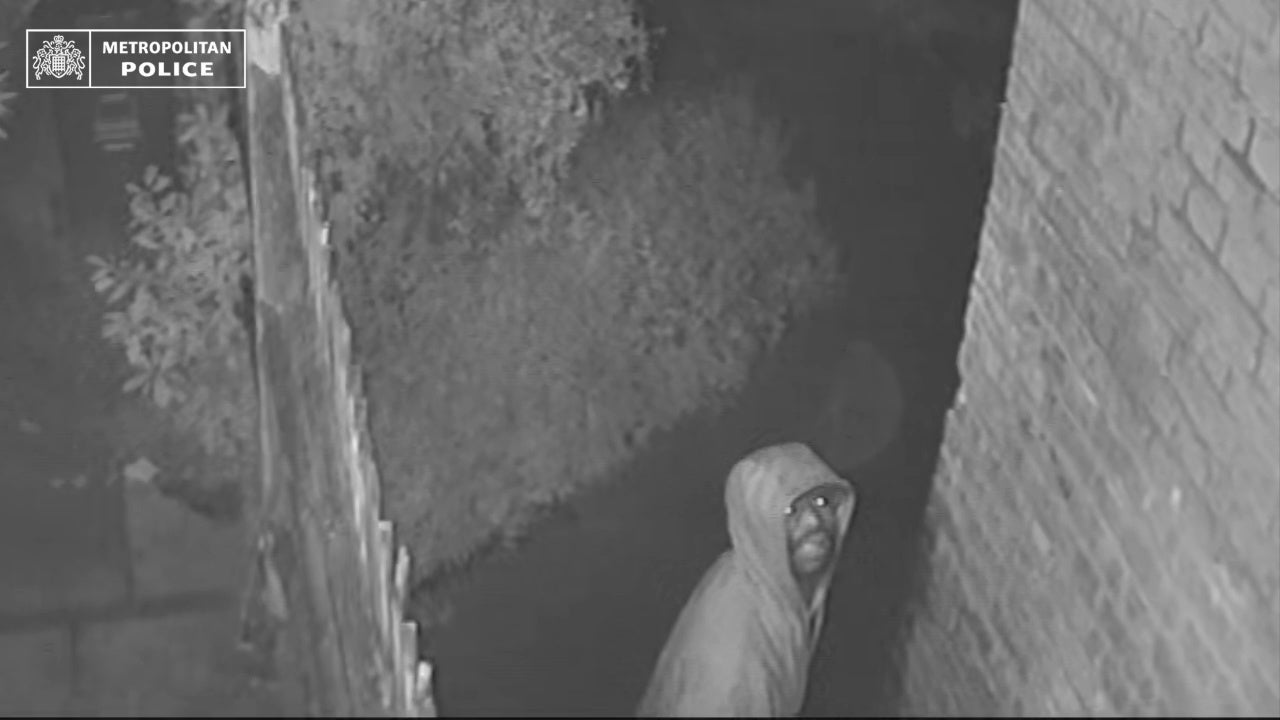 Malcolm broke into his home in Fountayne Road shortly before midnight and spent an hour and a half inside before leaving with a wheeled shopping trolley