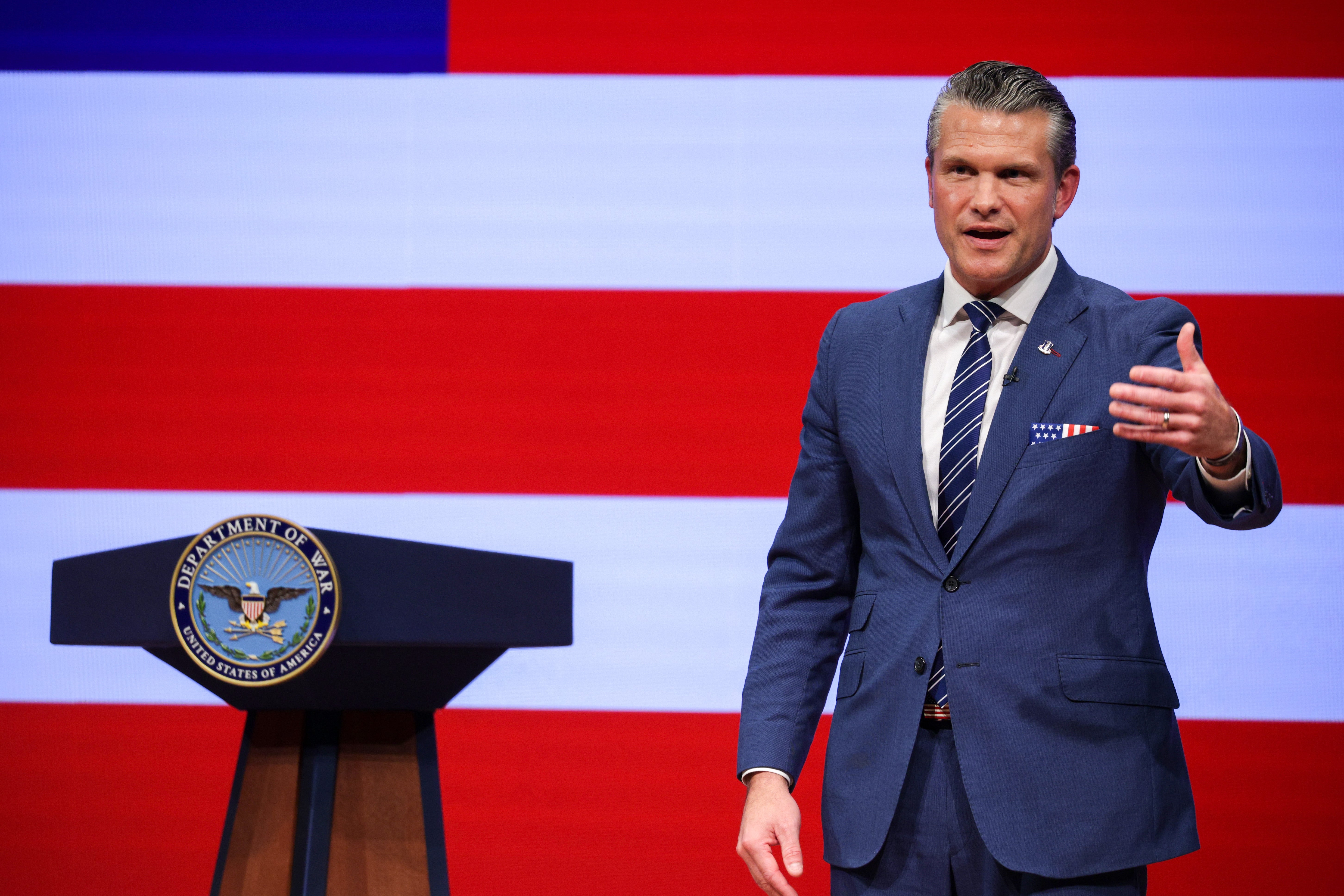 Hegseth discussed the cuts during an ideology-heavy speech at Marine Corps Base Quantico. He told an audience of troops that the people who ‘clung to the 'woke department' ... no longer work here’
