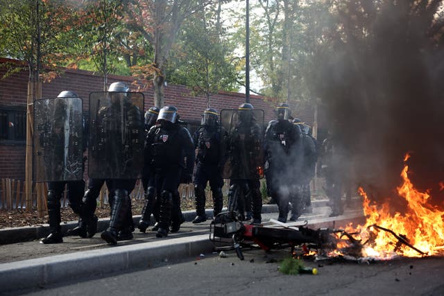 Riots also erupted in Saint-Denis near Paris