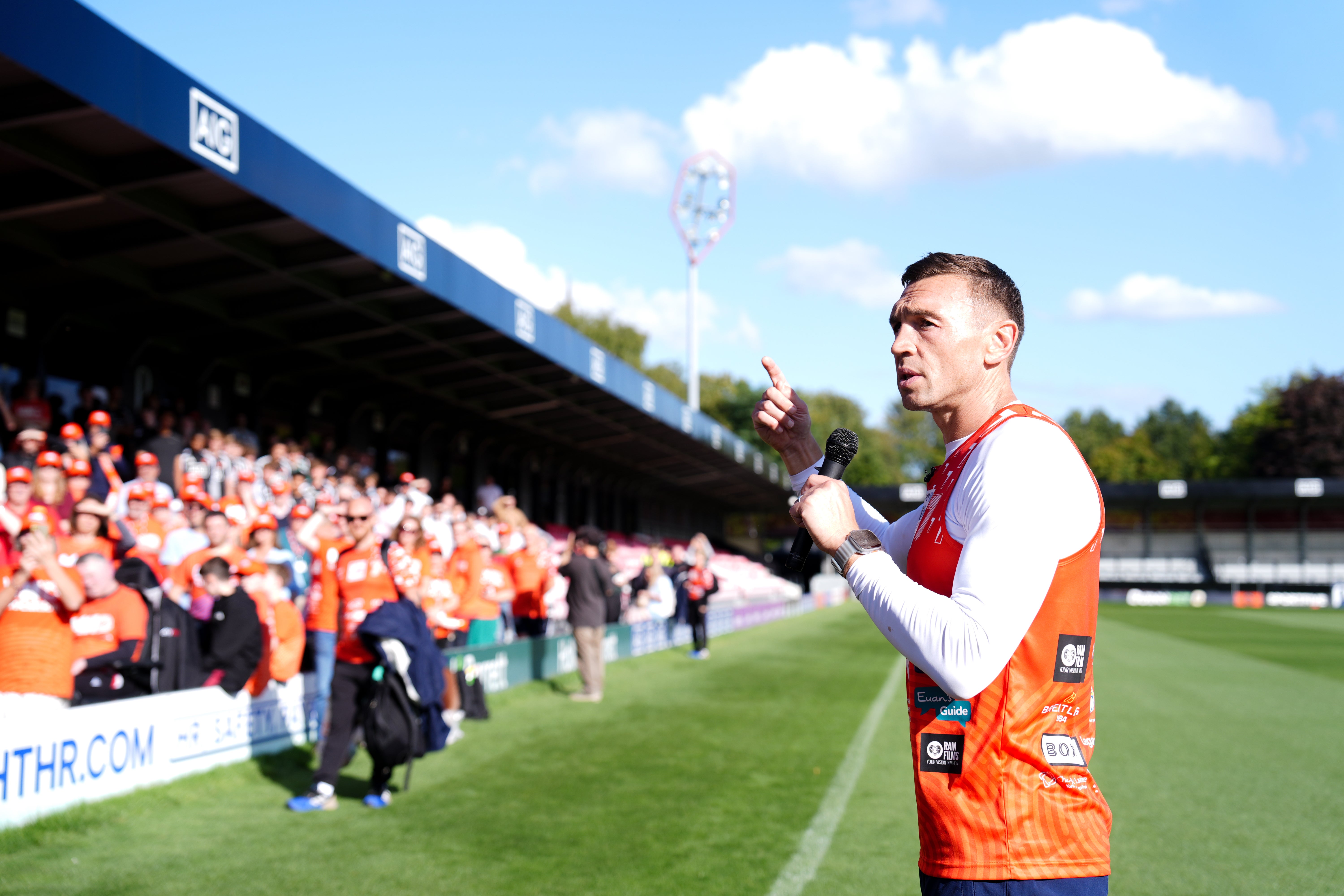 Sinfield concluded the day at Salford (Annabel Lee-Ellis/PA)