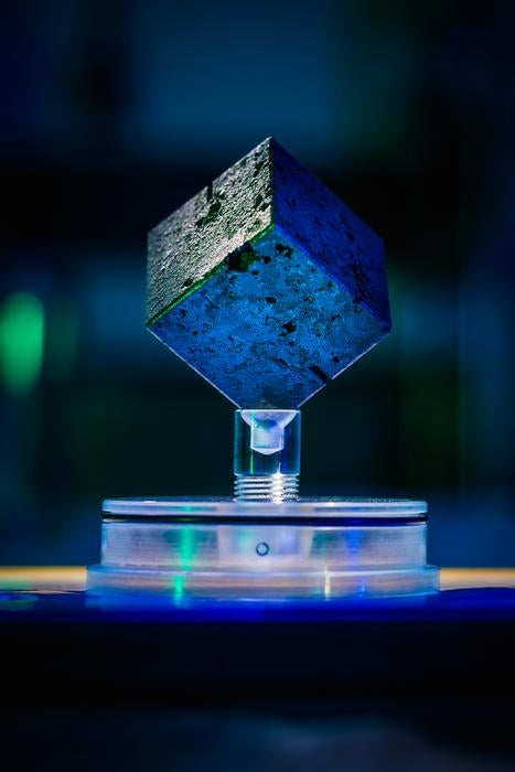 A cube of natural uranium from the German nuclear project