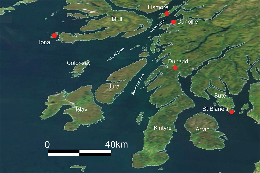 Map showing the maritime geography of Argyll