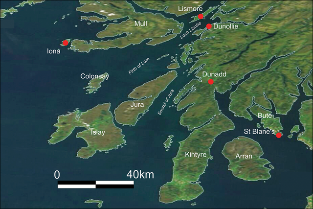 Map showing the maritime geography of Argyll