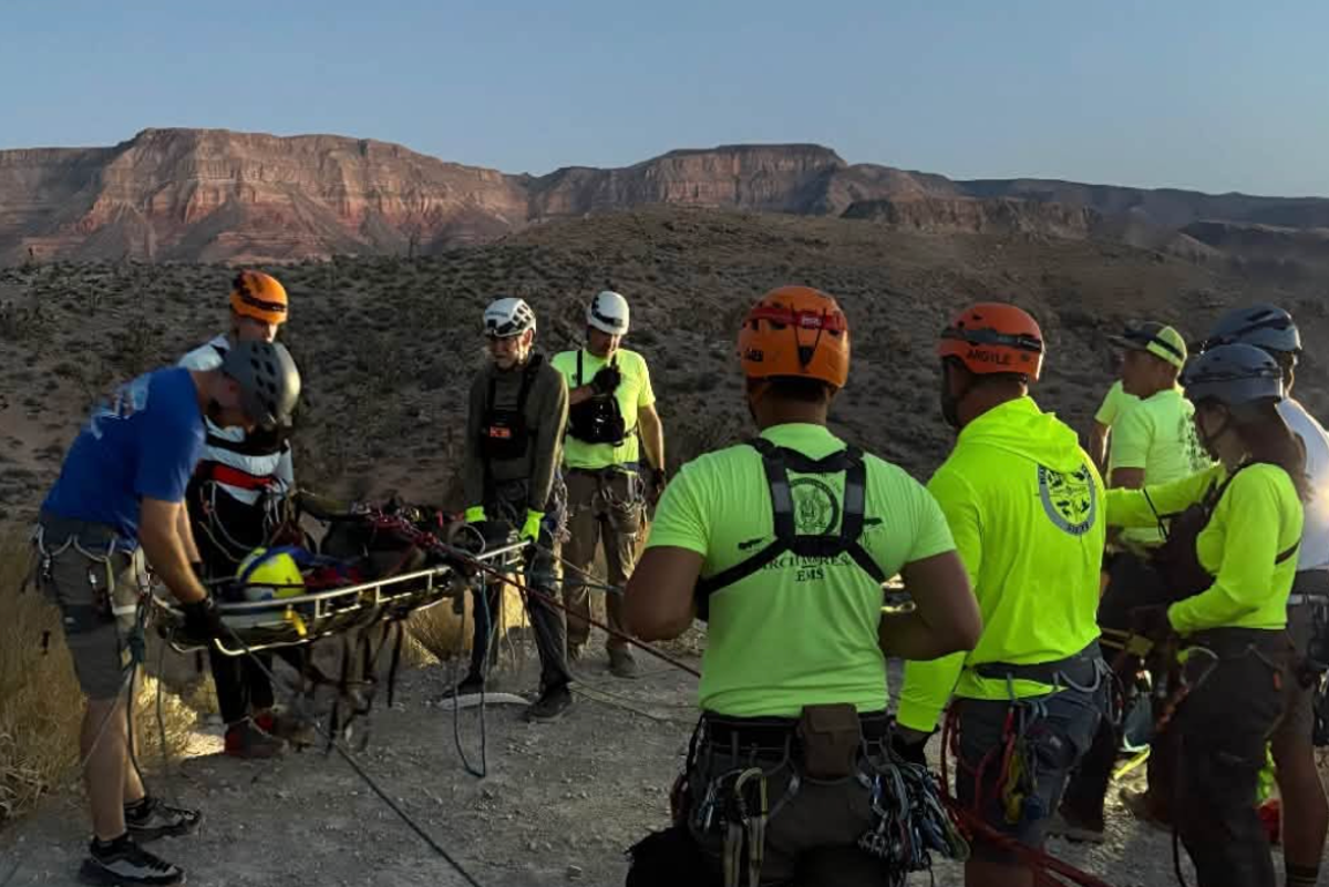 Father rappelling down canyon with toddler fighting for life after 80ft fall
