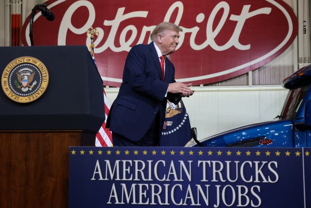 Donald Trump spoke about his efforts to revitalize manufacturing in Texas on Thursday