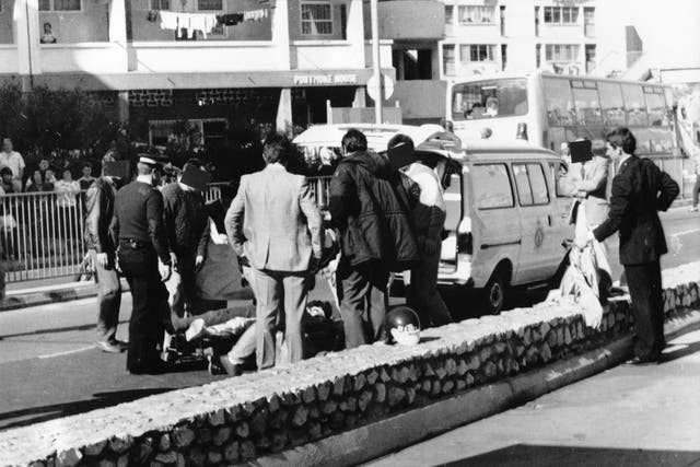 SAS soldiers at the scene of the shooting of suspected IRA members Daniel Mccann, Sean Savage and Mairead Farrell
