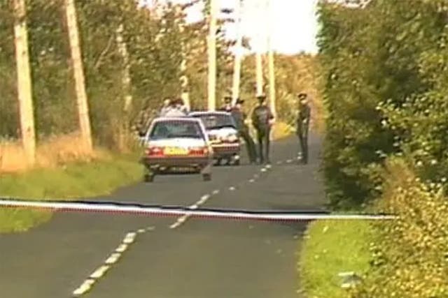 The road closed off in Drumnakilly after three IRA members were killed by the SAS