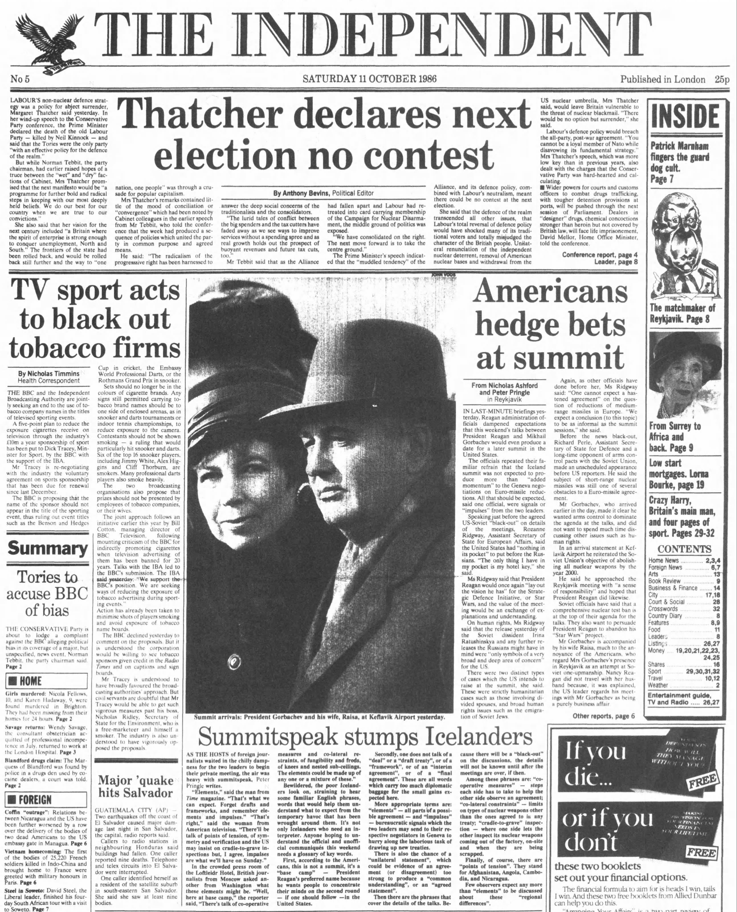 The Independent was founded 40 years ago