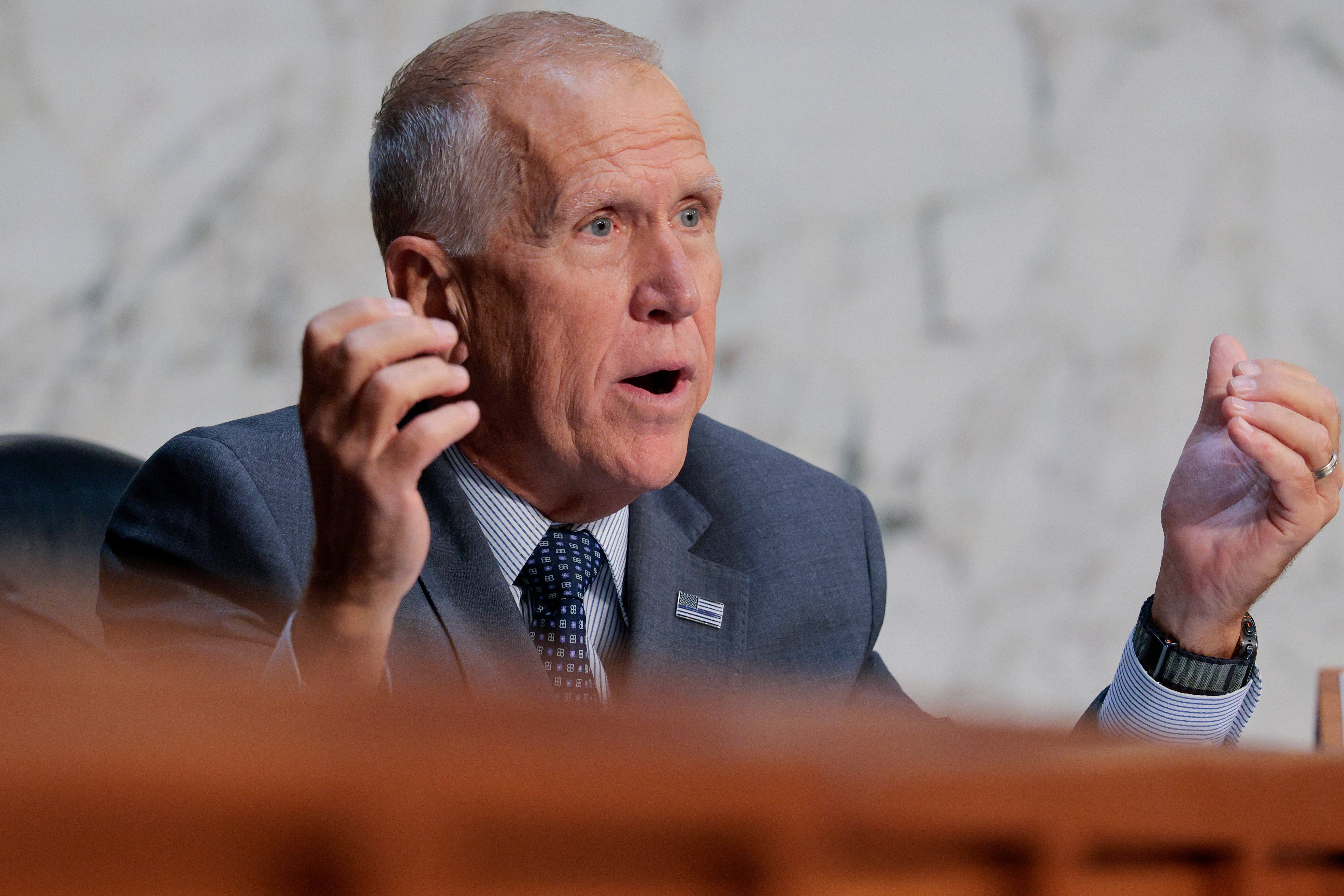 Senator Thom Tillis, a North Carolina Republican, unleashed profanity-laced broadsides in private text messages to President Donald Trump earlier this year