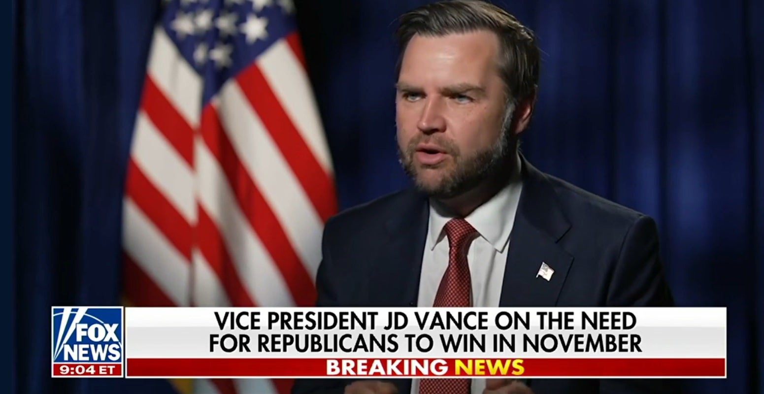 JD Vance attacked Democrats as 'arsonists' during a Fox News interview that aired Thursday