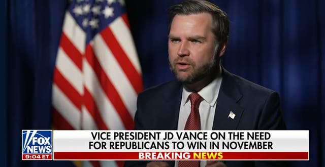 JD Vance attacked Democrats as 'arsonists' during a Fox News interview that aired Thursday