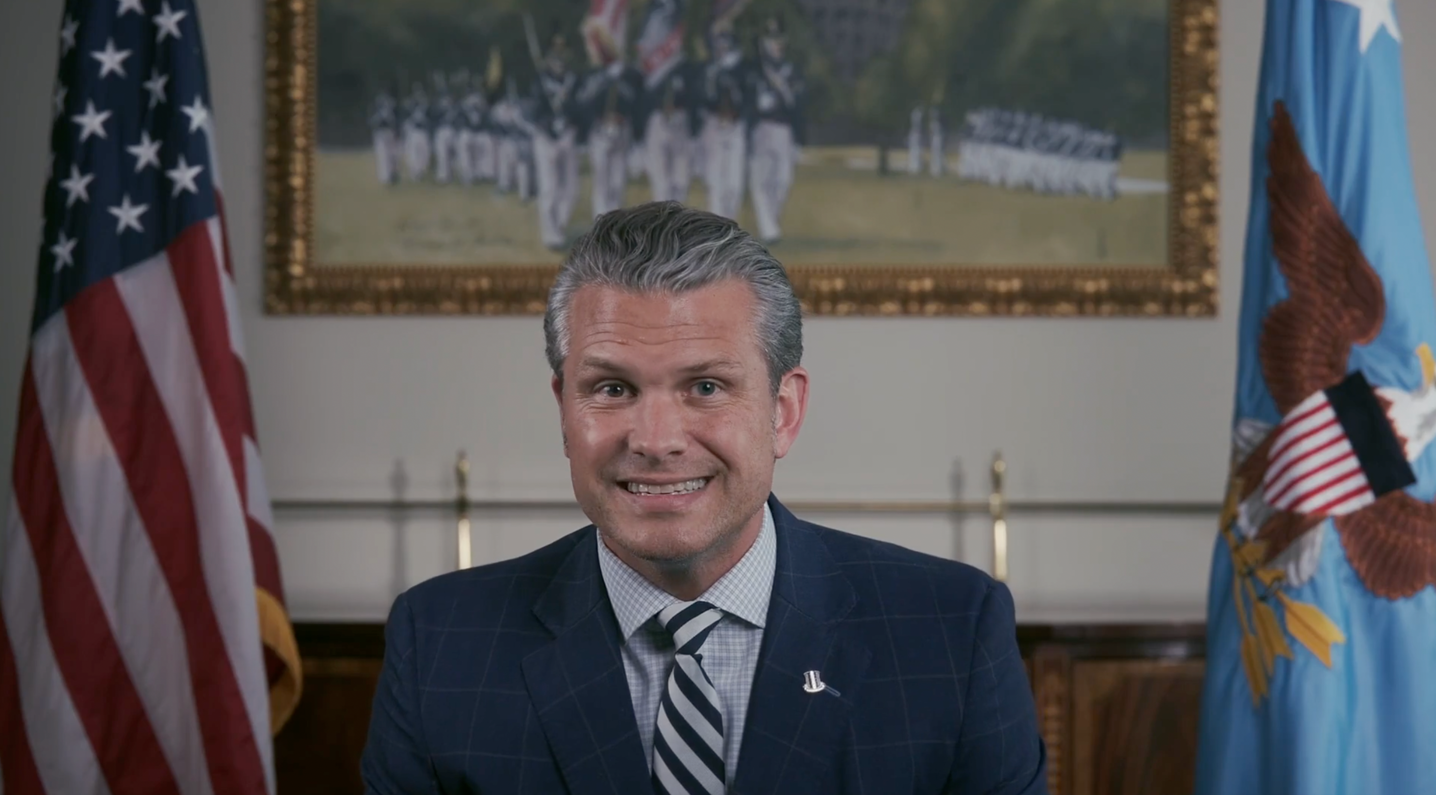 ‘We’re doing this because, in the past, voting for our men and women in uniform has been time-consuming and complex as many warriors reside outside of their home state,’ Hegseth said Friday