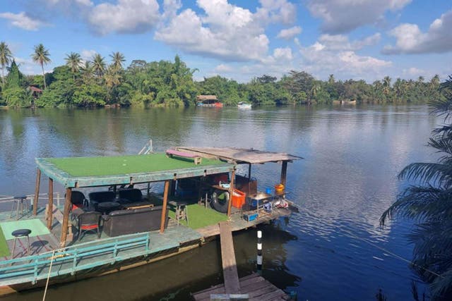 Picture shows the boat on the river Kampot in Cambodia which in November 2022 capsized during a ‘sunset BBQ cruise’ leading to ‘multiple casualties’