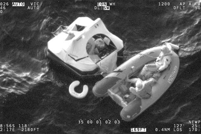 The Tai Tam crew were rescued at 6 am Sunday (6 pm BST Saturday) by a nearby container ship about 18 hours after the whale encounter