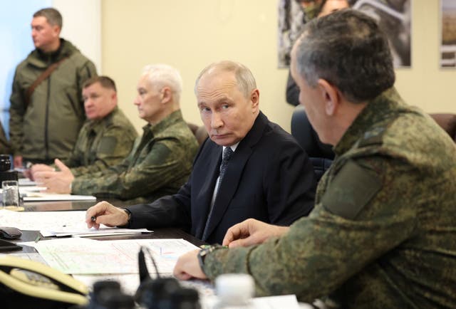 Vladimir Putin observes the Centre-2026 military exercises at the Chebarkul range in Chelyabinsk Region, Russia