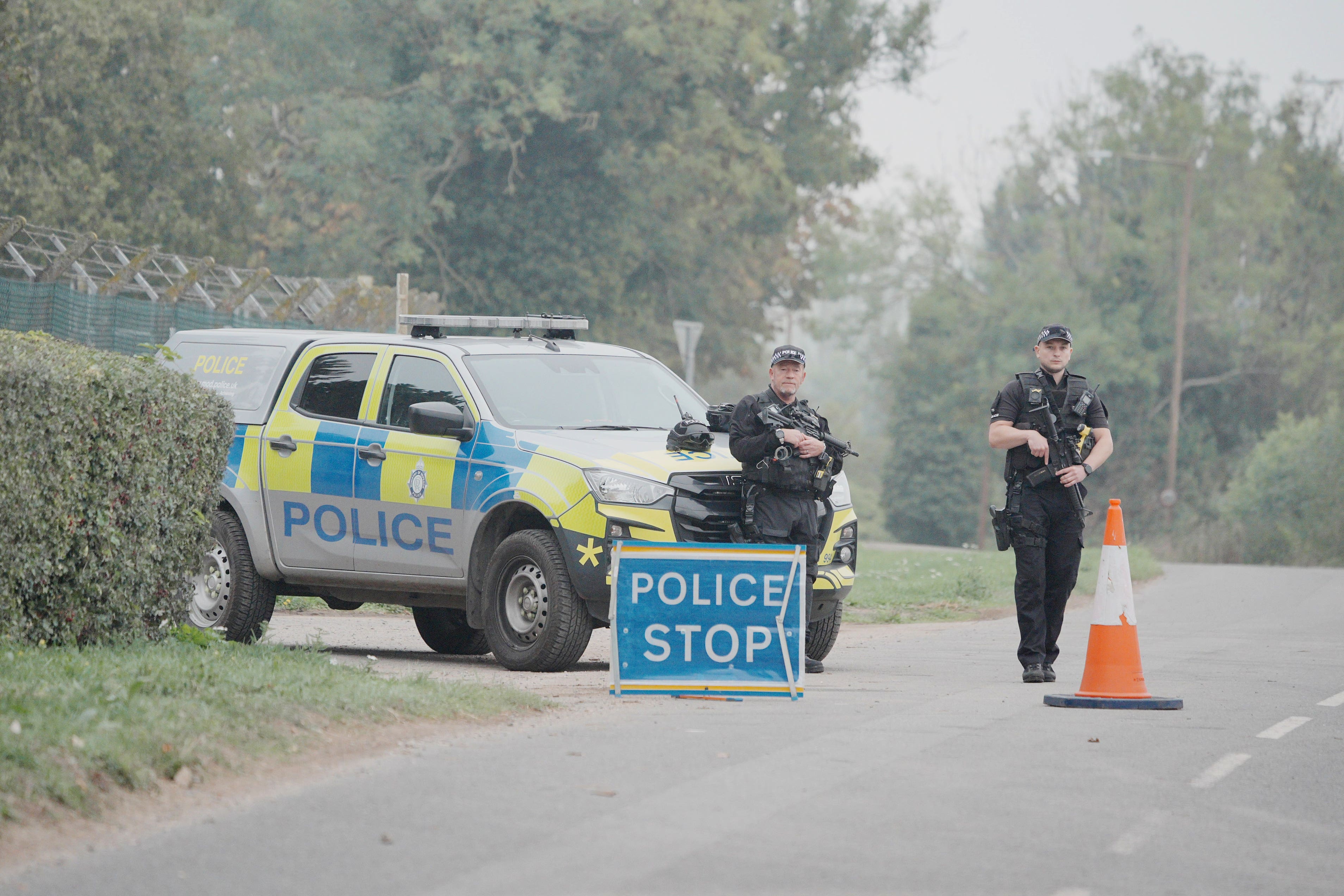 A major incident was declared near RAF Fairford