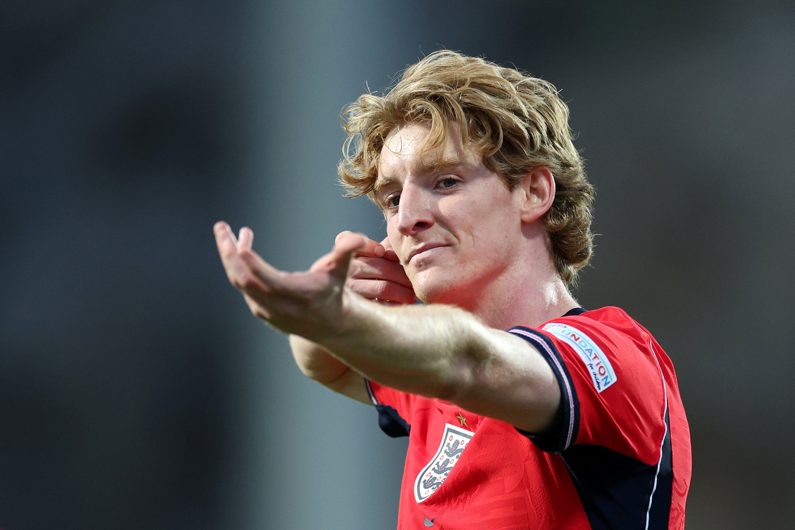 Anthony Gordon kept up his hot streak to make it three for England (Getty)