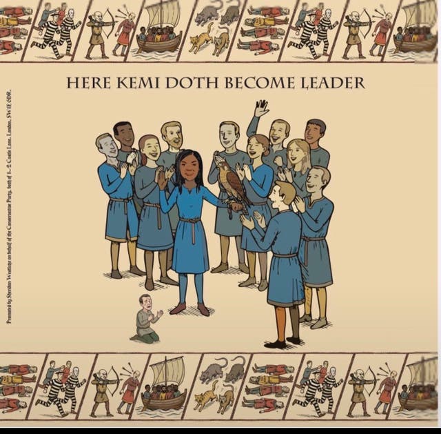 The Tory publicity team are having fun reworking the Bayeux Tapestry