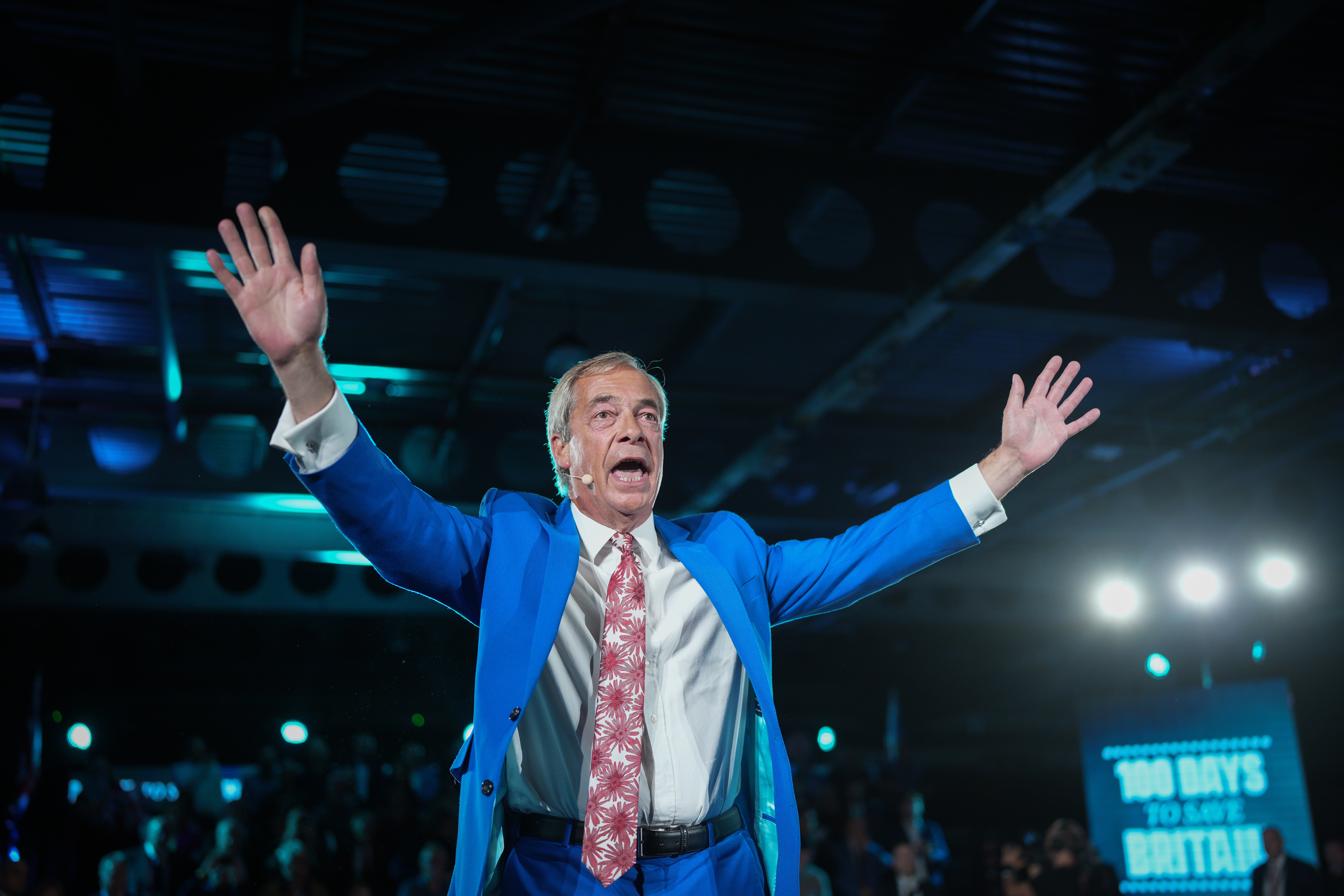 Farage claims people ‘quite impressed’ by £72m donations from crypto-billionaires