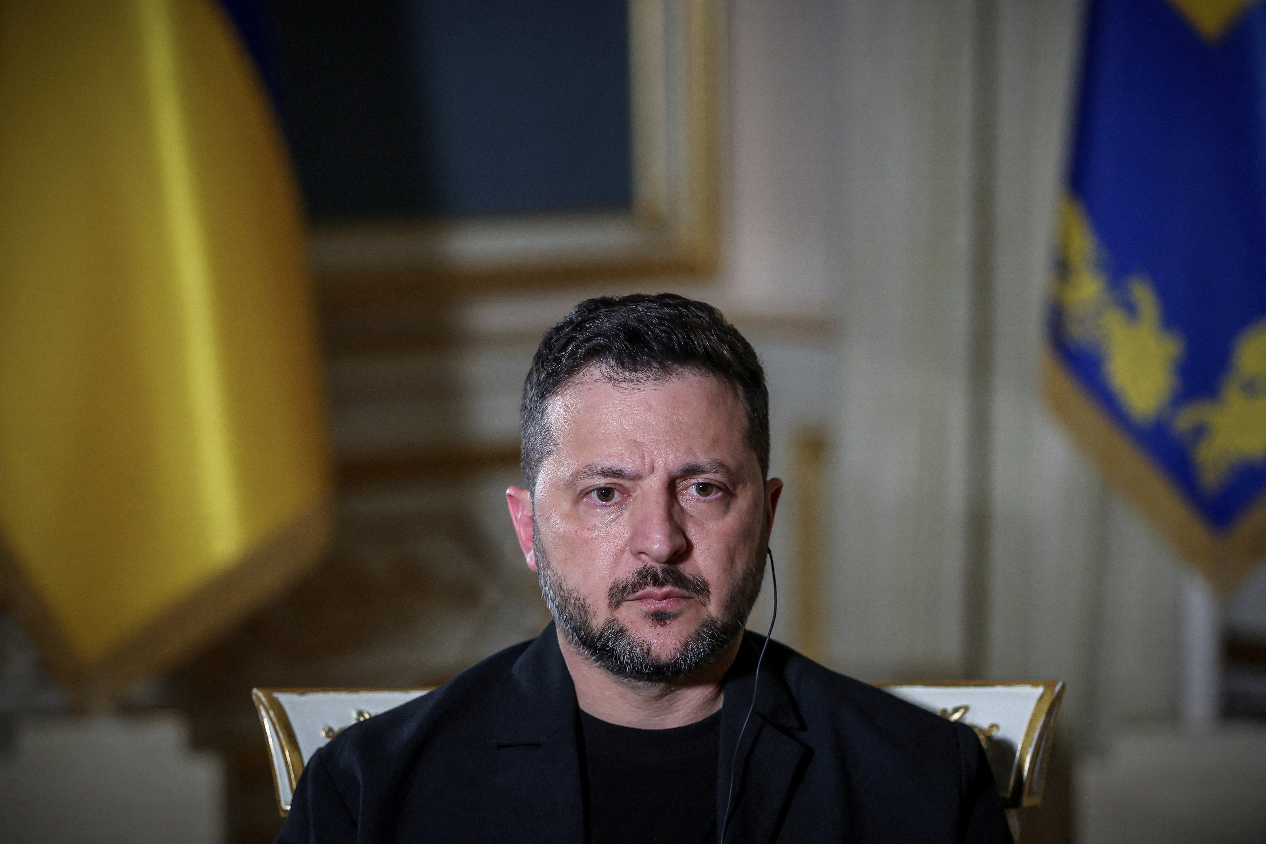 Ukraine's President Volodymyr Zelenskiy appears at an interview with Reuters, amid Russia's attack on Ukraine, in Kyiv, Ukraine, 2 October 2026 (Reuters)