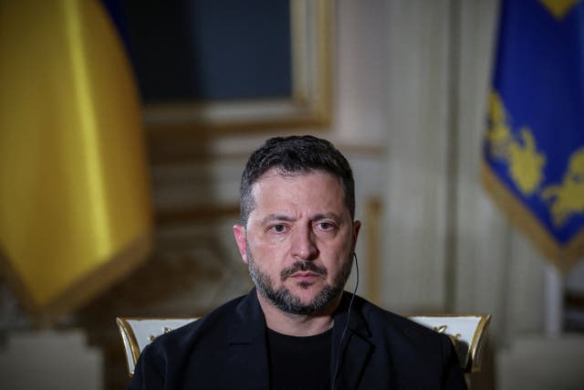 Ukraine's President Volodymyr Zelenskiy appears at an interview with Reuters, amid Russia's attack on Ukraine, in Kyiv, Ukraine, 2 October 2026