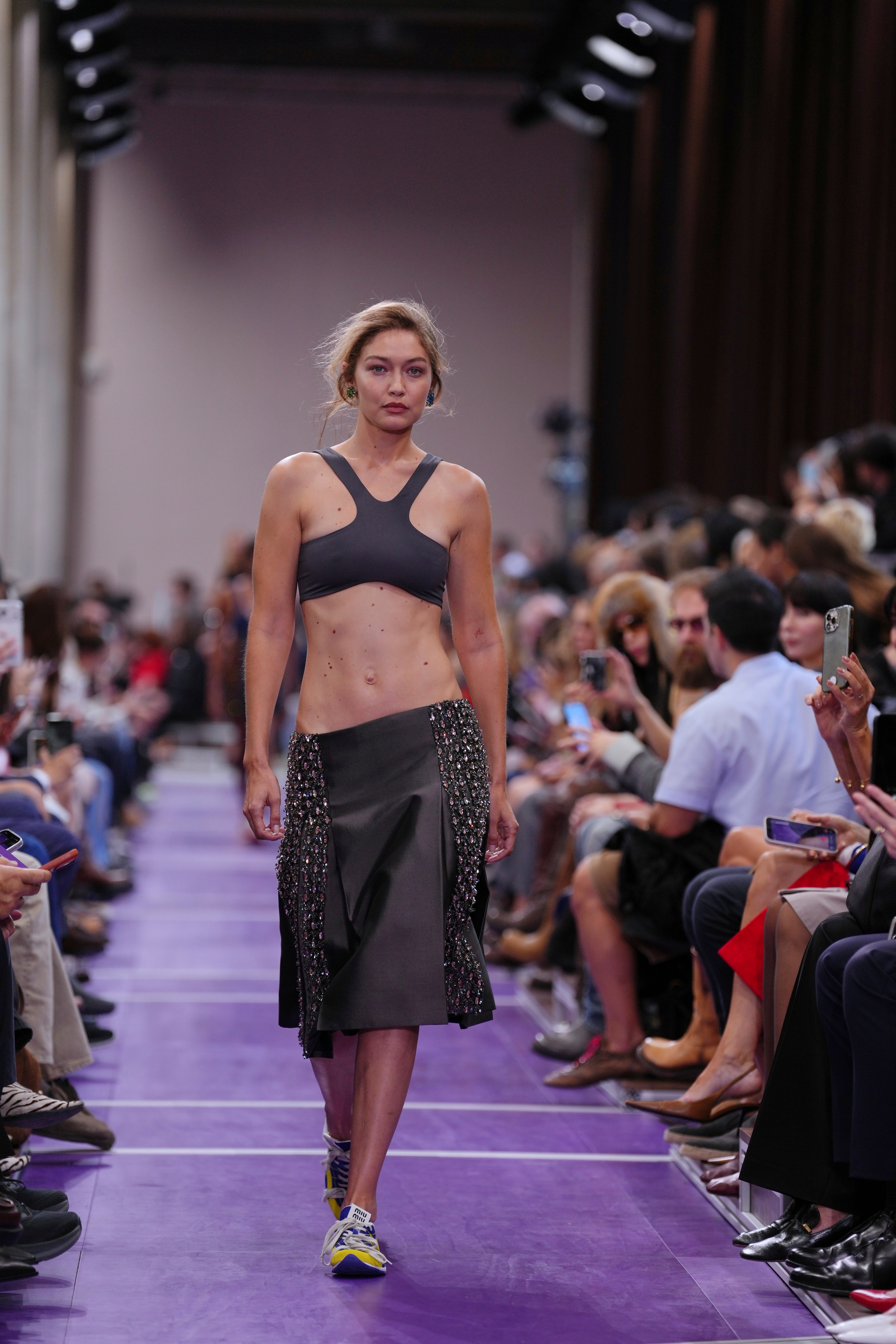 Gigi Hadid in the Miu Miu spring/summer 2027 show