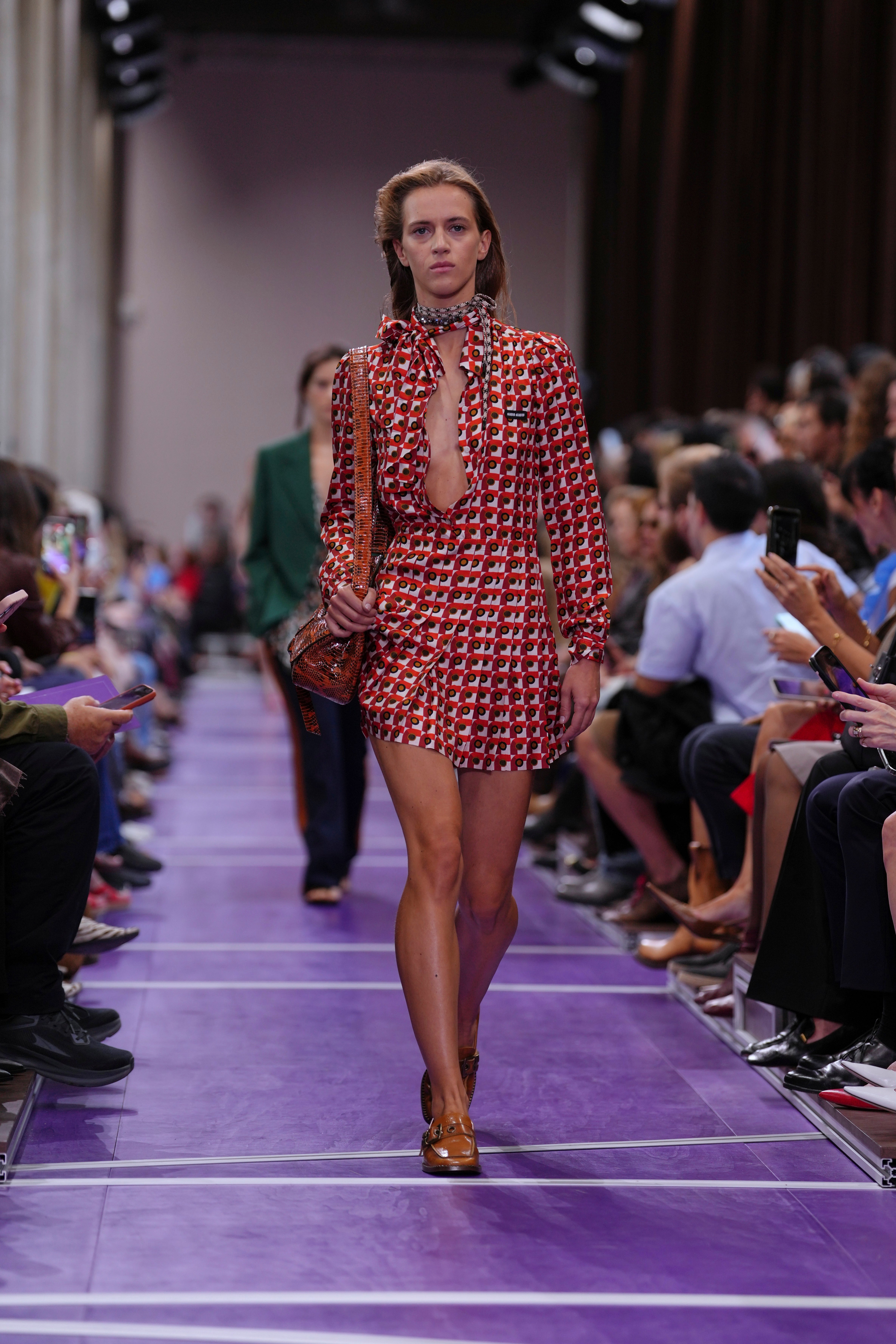 Seventies prints were evident throughout (Aurelien Morissard/AP)