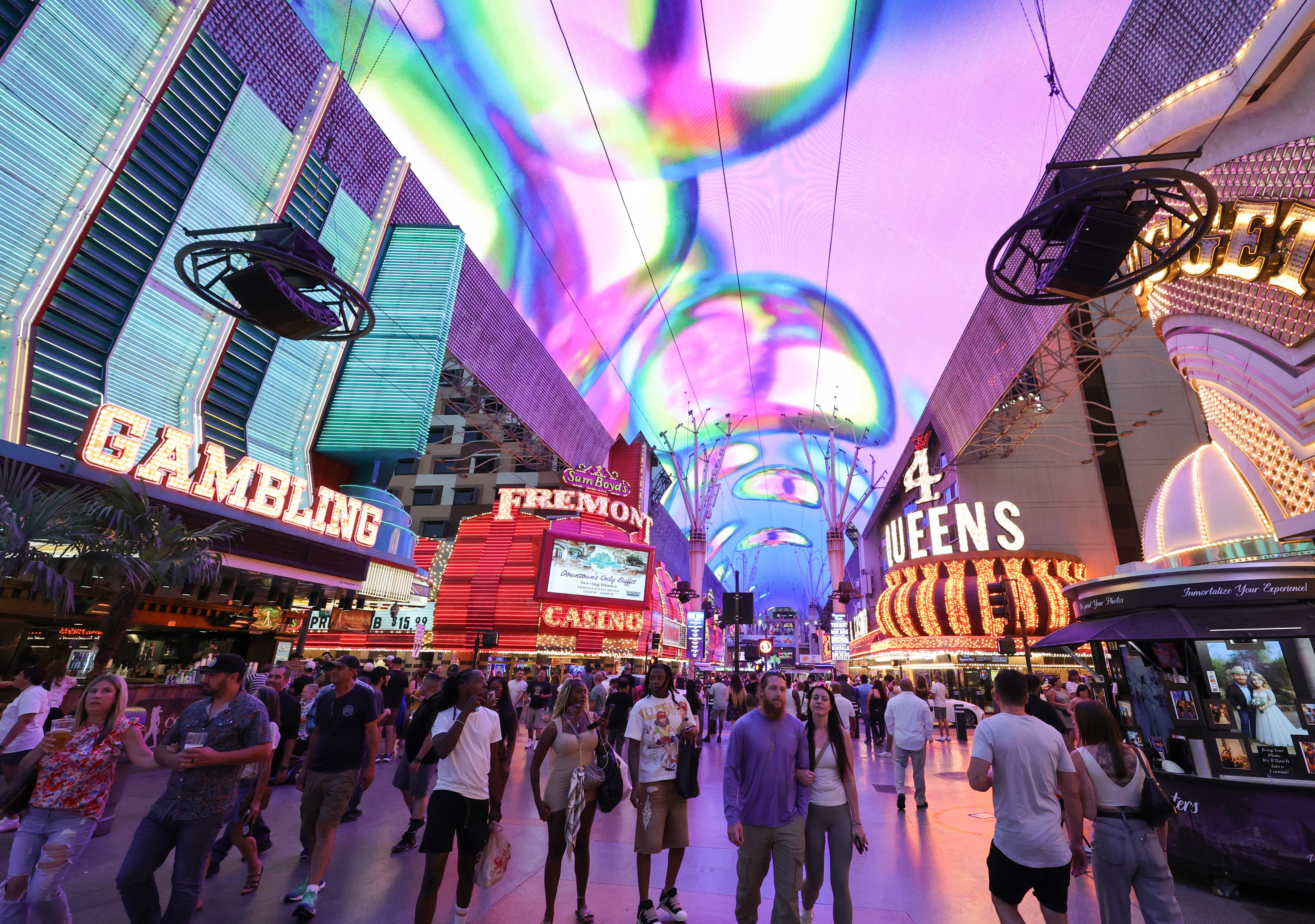 A woman has filed a lawsuit against a Las Vegas bar on Fremont Street saying she was injured when she was tossed from a ride