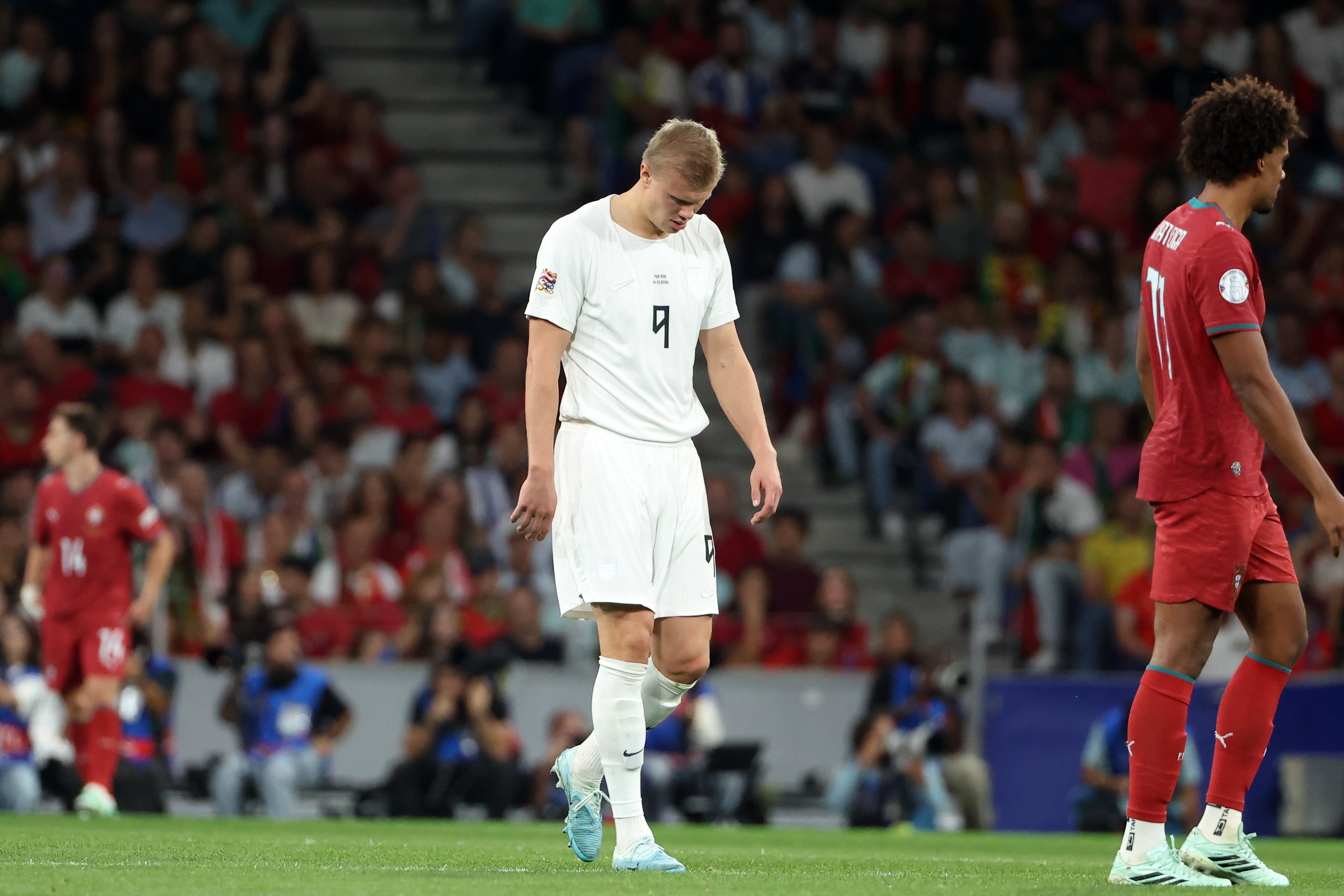Haaland requested to come off and limped off the pitch in Porto