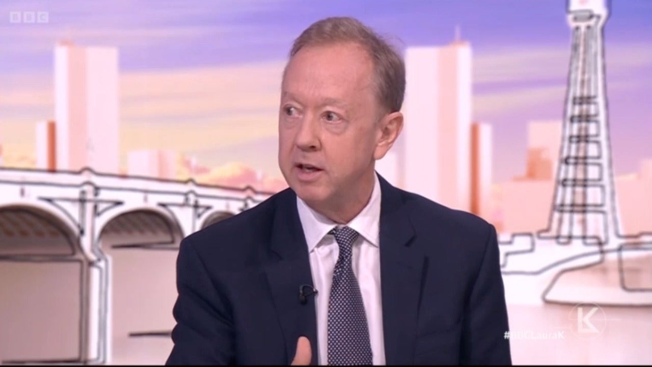 The Independent’s editor-in-chief Geordie Greig on Sunday with Laura Kuenssberg