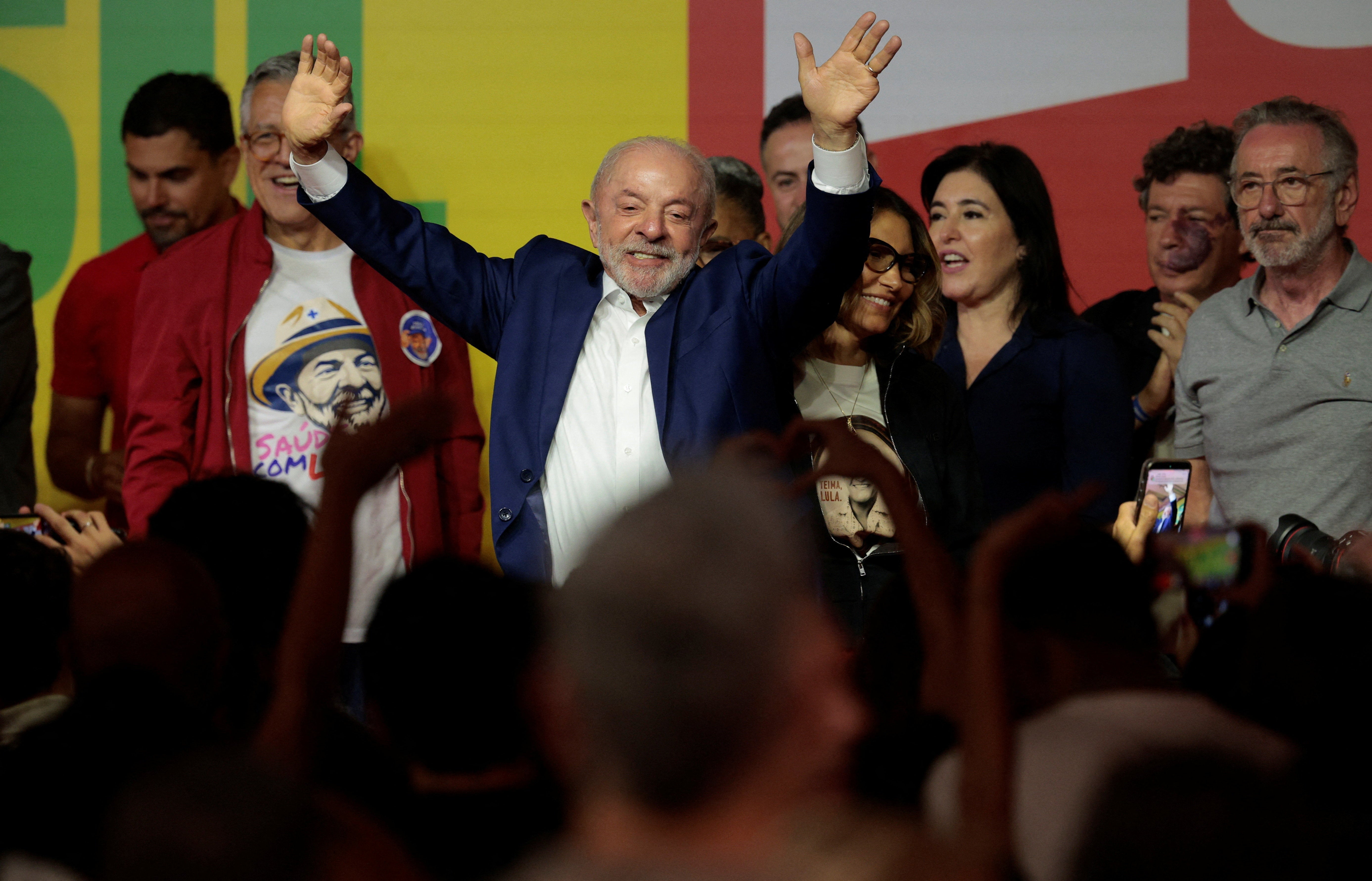 Luiz Inacio Lula da Silva addresses supporters in Sao Paulo, Brazil, on 4 October 2026