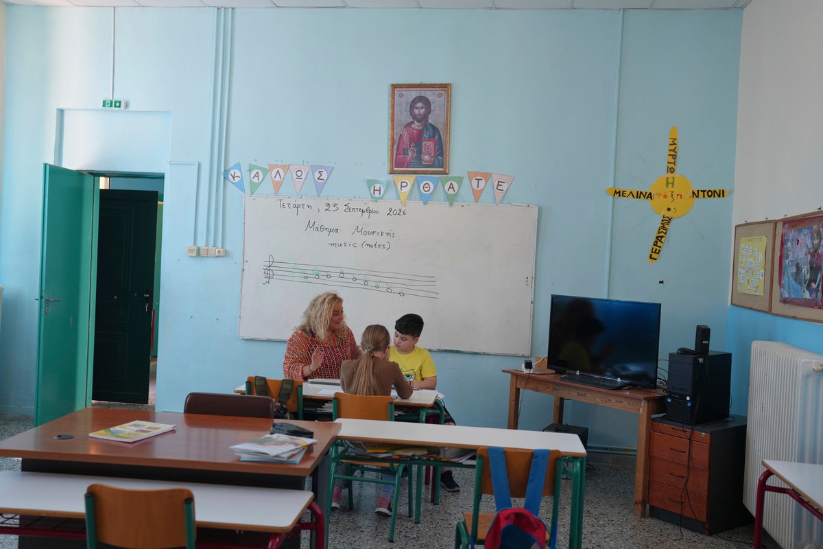 On a remote Greek island, empty classrooms signal a crisis across Europe