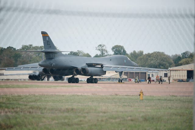 The US has withdrawn its bombers from RAF Fairford over security concerns at the base (Ben Birchall/PA)