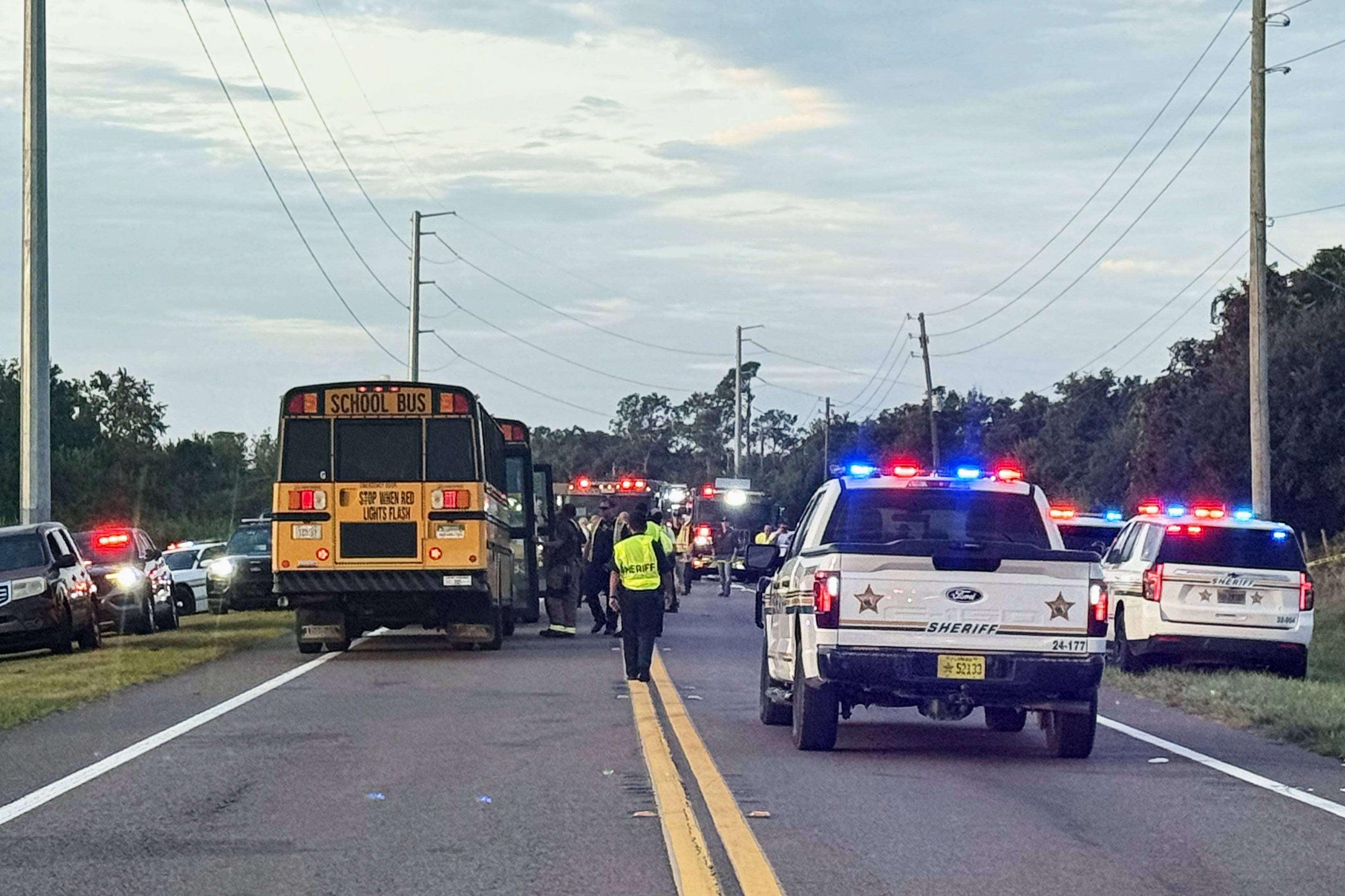 Emergency services rushed to the scene