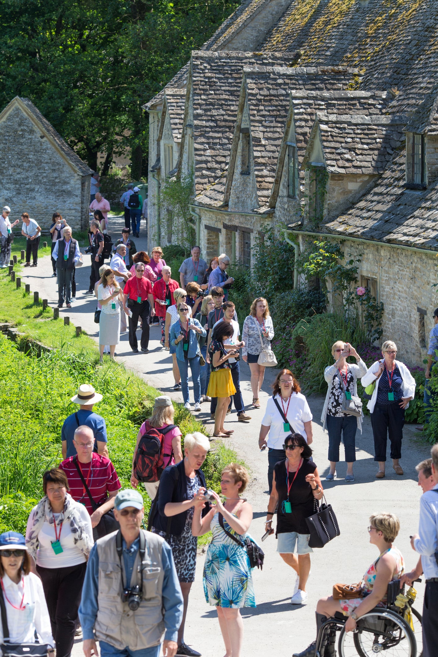 Up to 20,000 people visit Bibury on a weekend due to its popularity