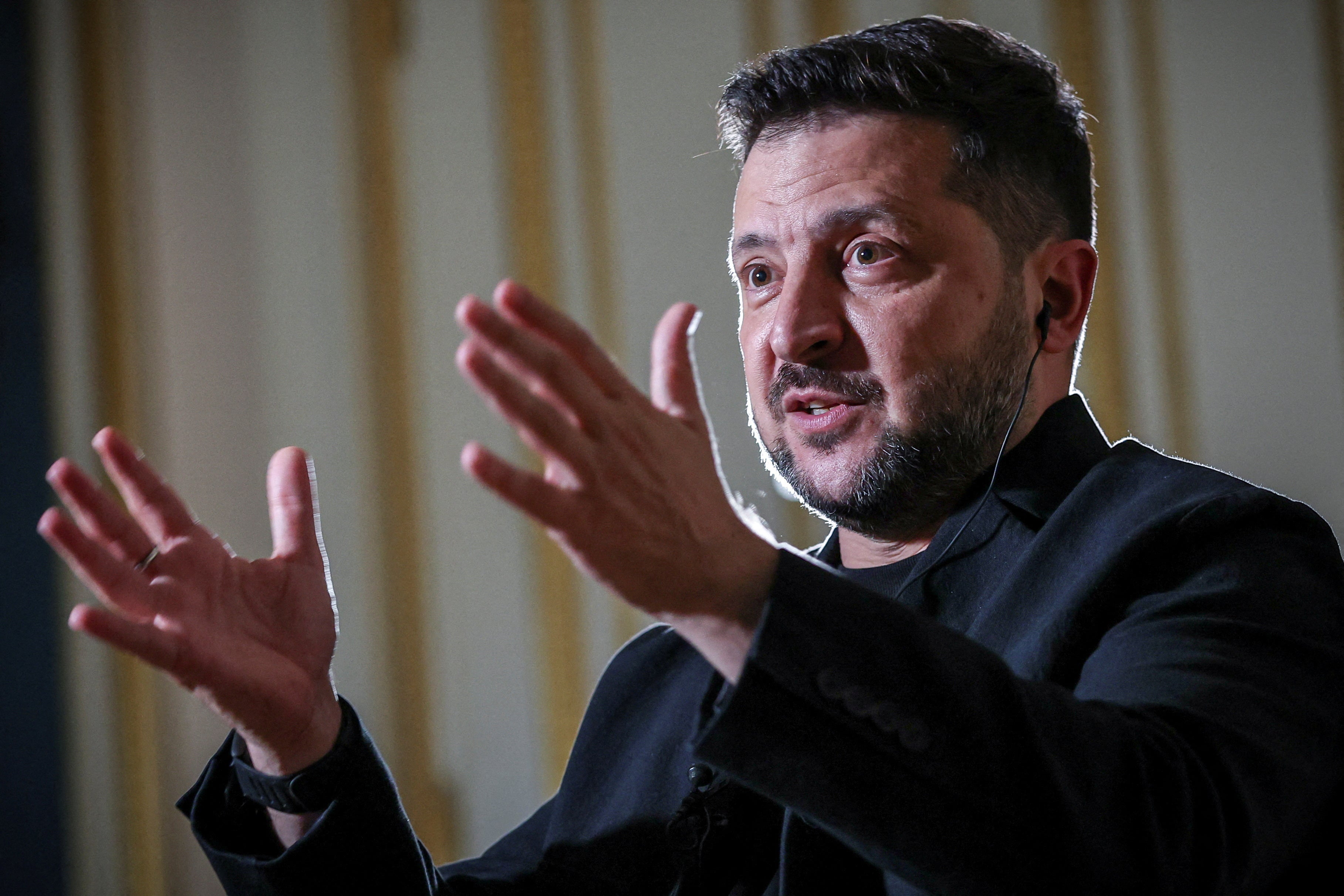 Zelensky has blamed the fire on Russian drones