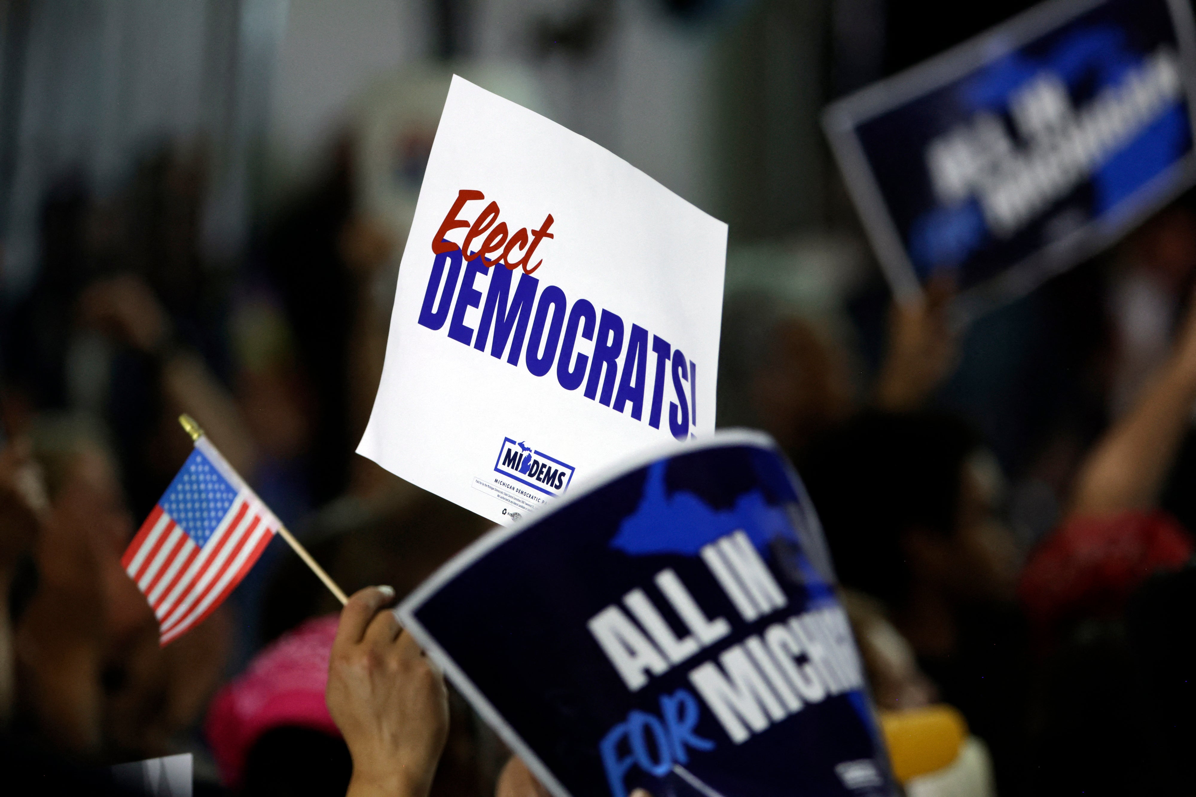 As both parties gear up for the midterm elections, the gap between Americans identifying as Democrats over Republicans has widened by more than 10 percentage points