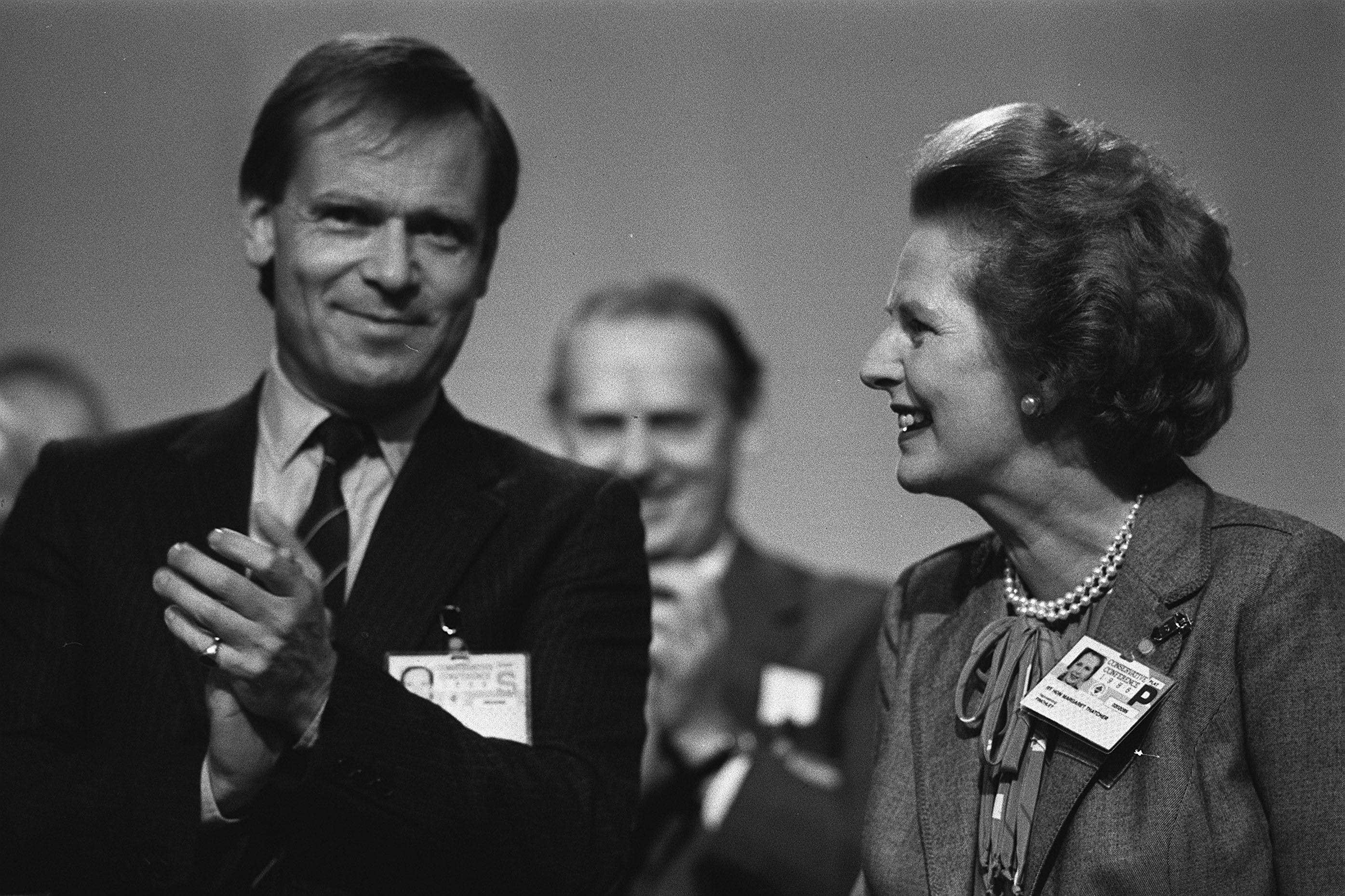 Then-prime minister Margaret Thatcher with Jeffrey Archer in 1986 when he was deputy chairman of the Conservative Party