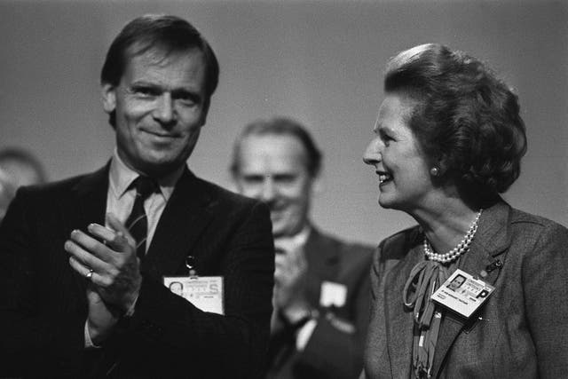 Then-prime minister Margaret Thatcher with Jeffrey Archer in 1986 when he was deputy chairman of the Conservative Party