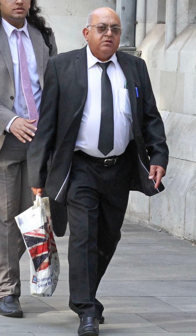 Harish Verma outside Central London County Court after hearing in will row with brother Bani