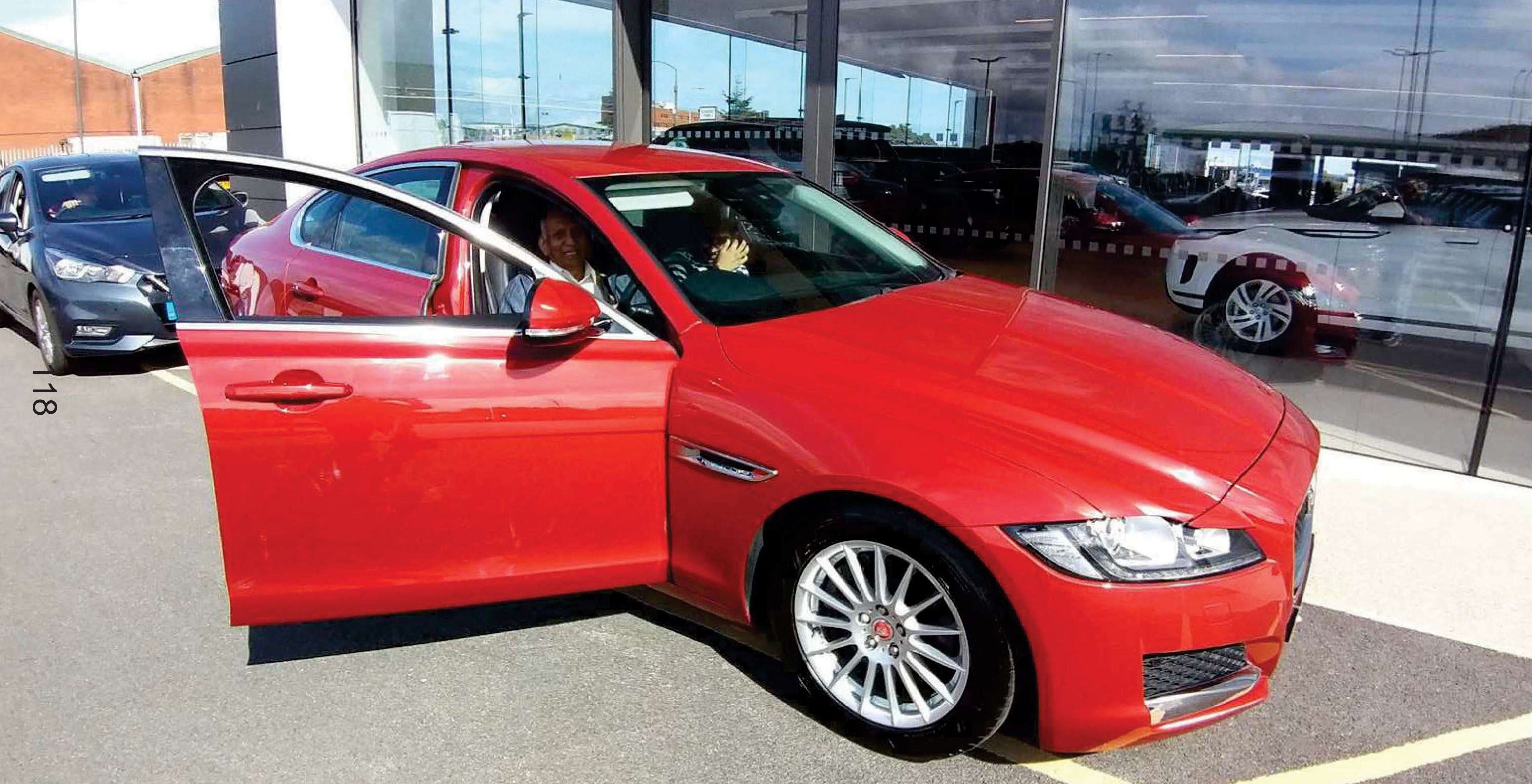 Court evidence: the Jaguar car at centre of dispute over will of Gowerdhan Dass between his sons Harish and Bani Verma.