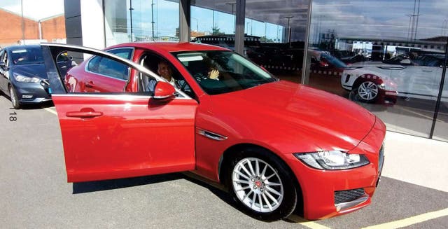 Court evidence: the Jaguar car at centre of dispute over will of Gowerdhan Dass between his sons Harish and Bani Verma.