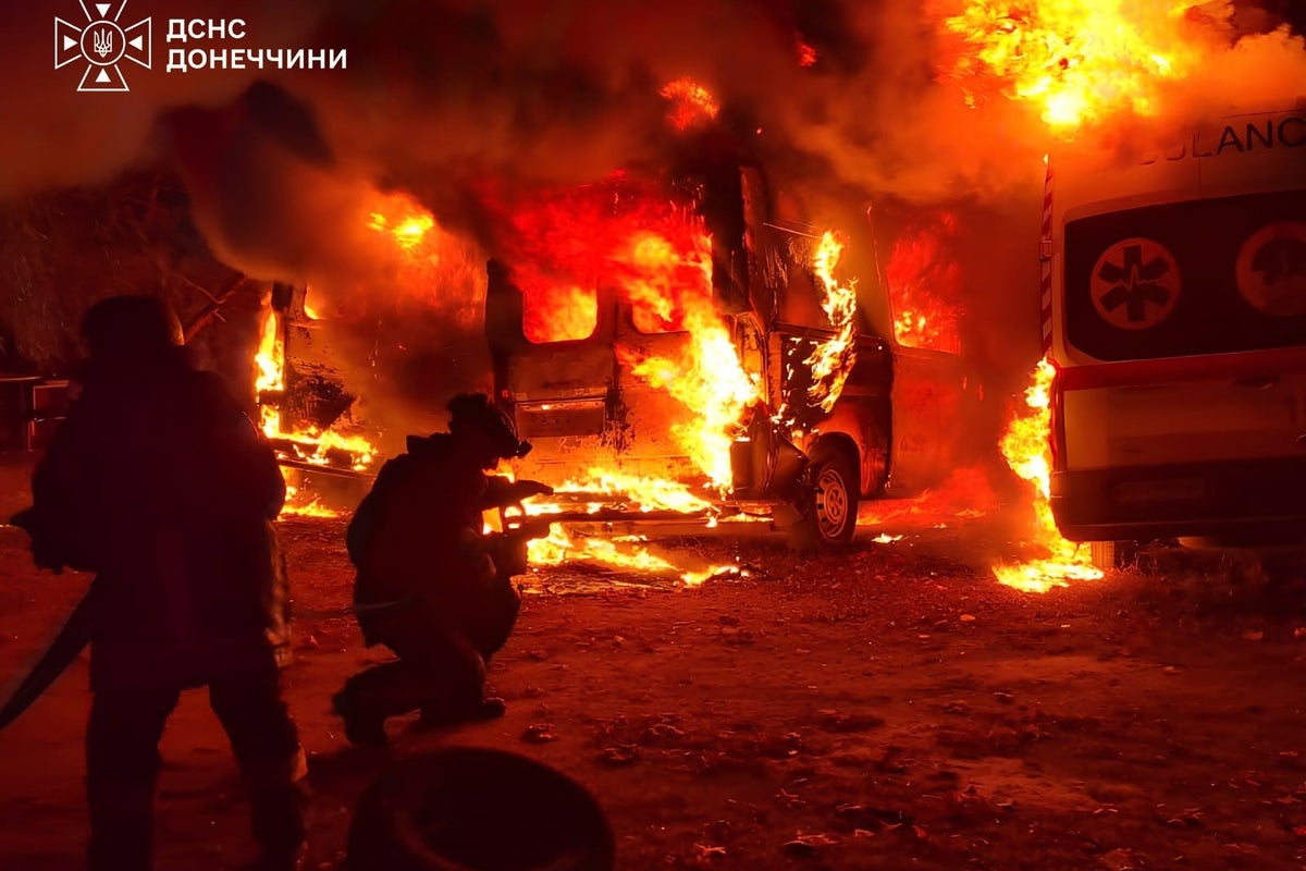 Russia says nearly 900 Ukrainian drones intercepted, fuel depot fire reported