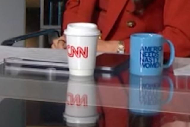 The phrase 'Nasty Women' (shown on the cup to the right) was adopted by feminist groups after Donald Trump used the term to insult Hillary Clinton