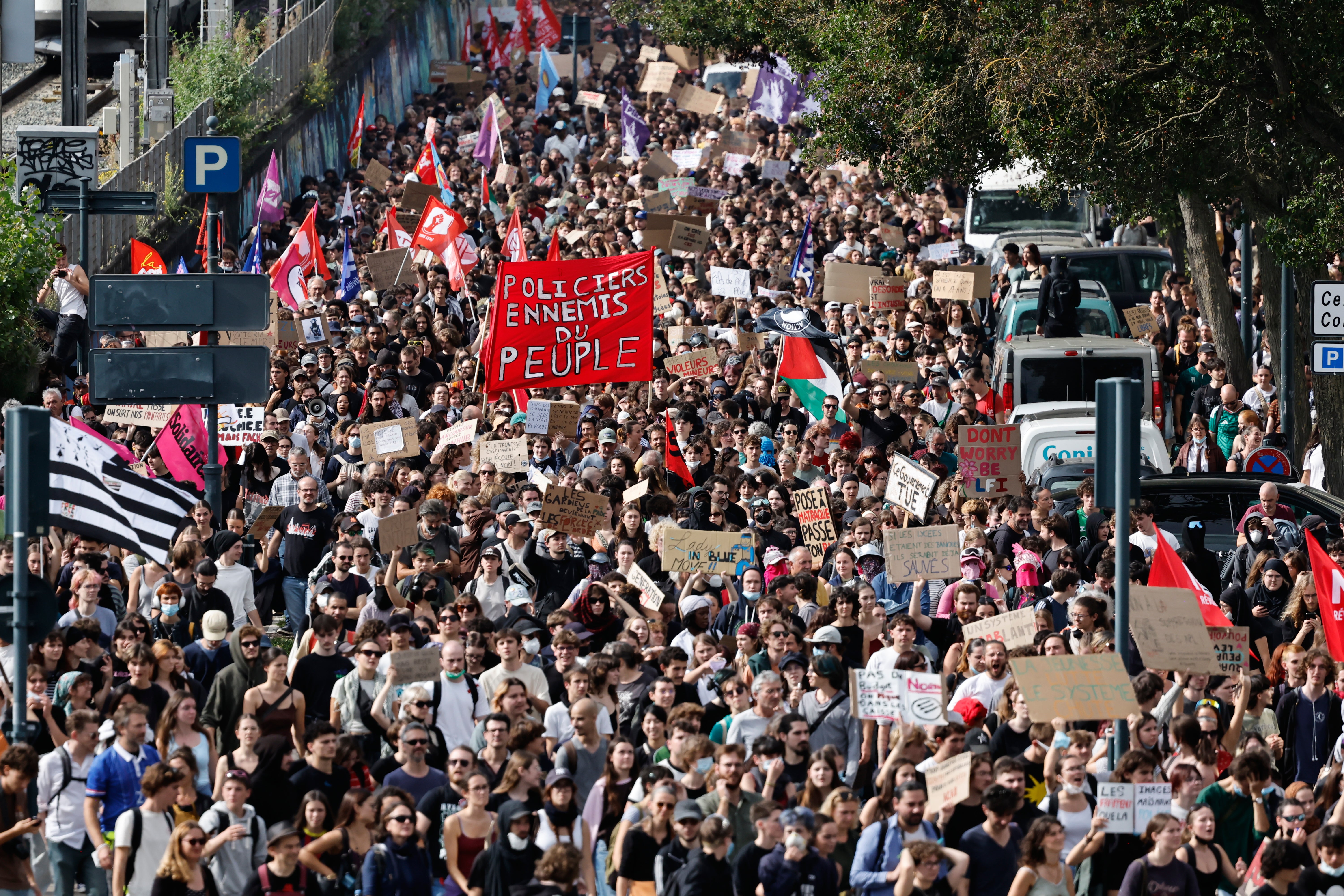 The French interior ministry estimated 260,000 people took to the streets on Tuesday